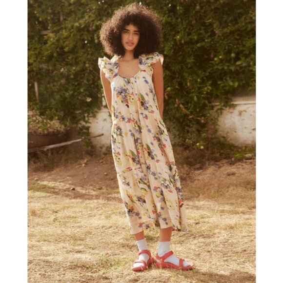 💕THE GREAT.💕 The Dove Dress ~ Bright Grove Floral Print Size 1 = Small - Picture 4 of 16